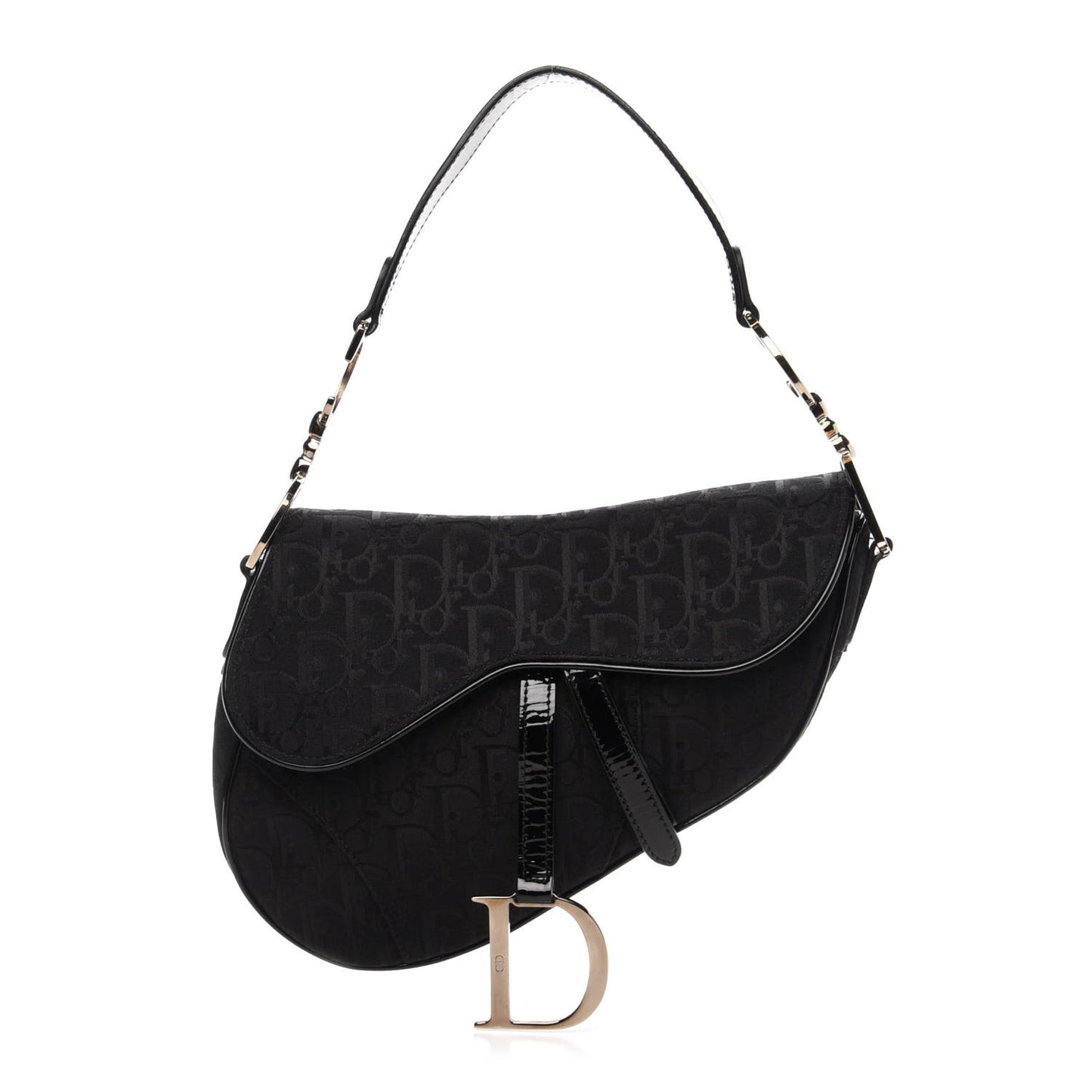 Monogram Saddle Bag Black