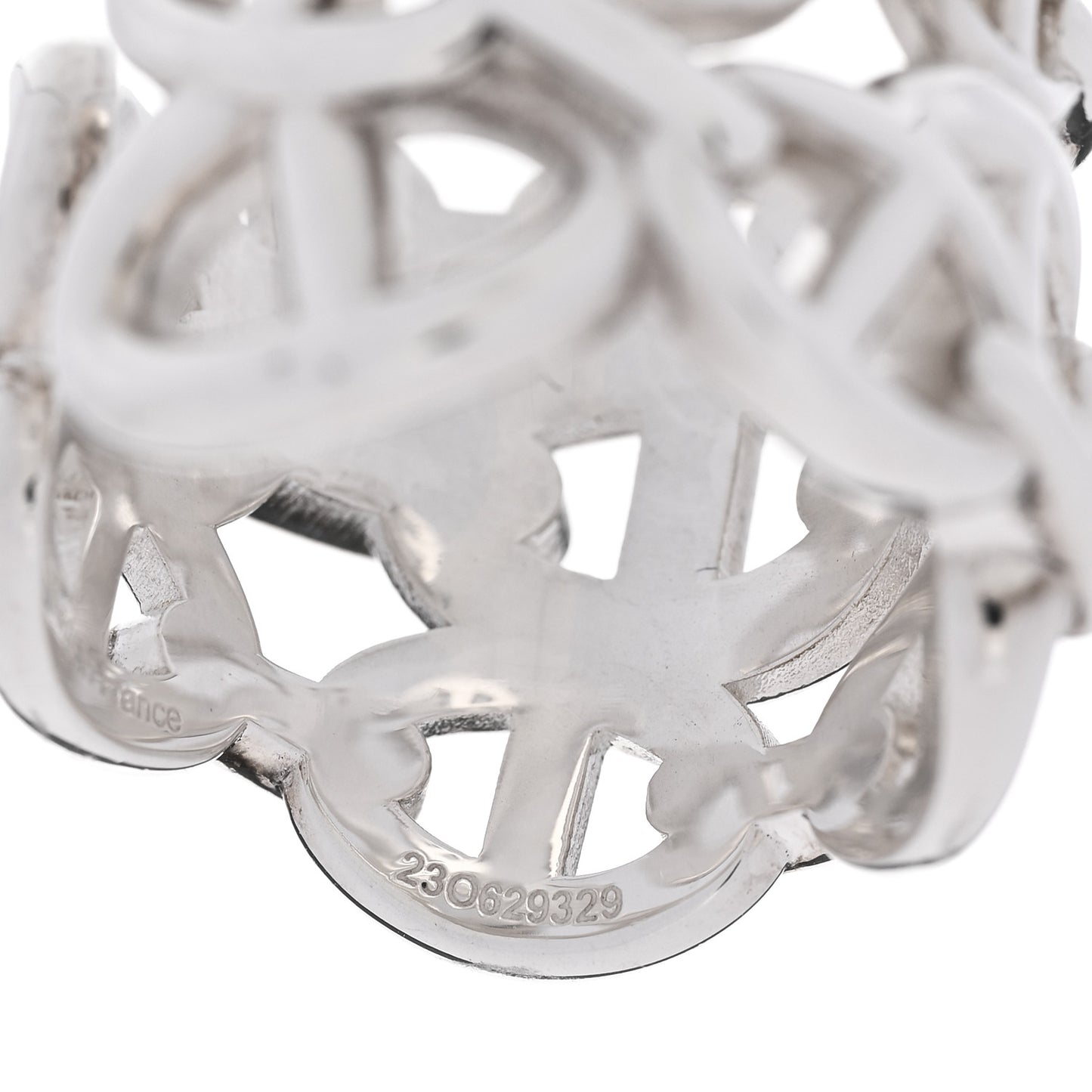 Sterling Silver GM Chaine d'ancre Enchainee Band Ring 54 7