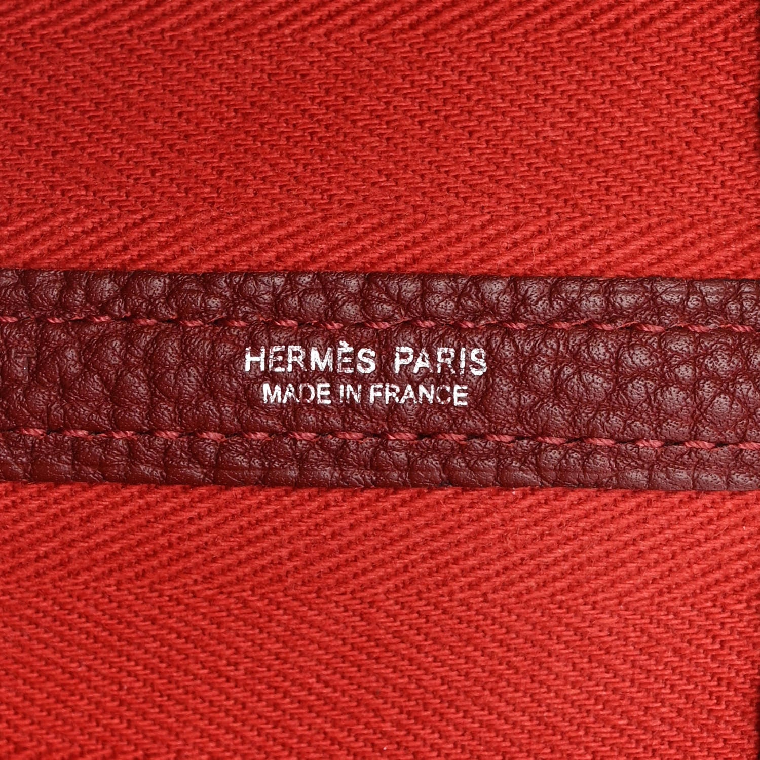 Hermes Chevron Herringbone Toile Negonda Garden Party 36 Rouge Tomate Rouge H 6 of 16