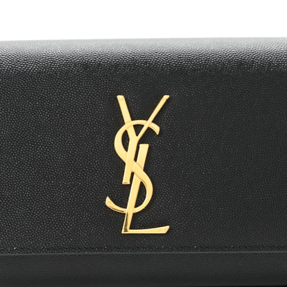 Saint Laurent Grain De Poudre Monogram Cassandre Clutch Black 8 of 11