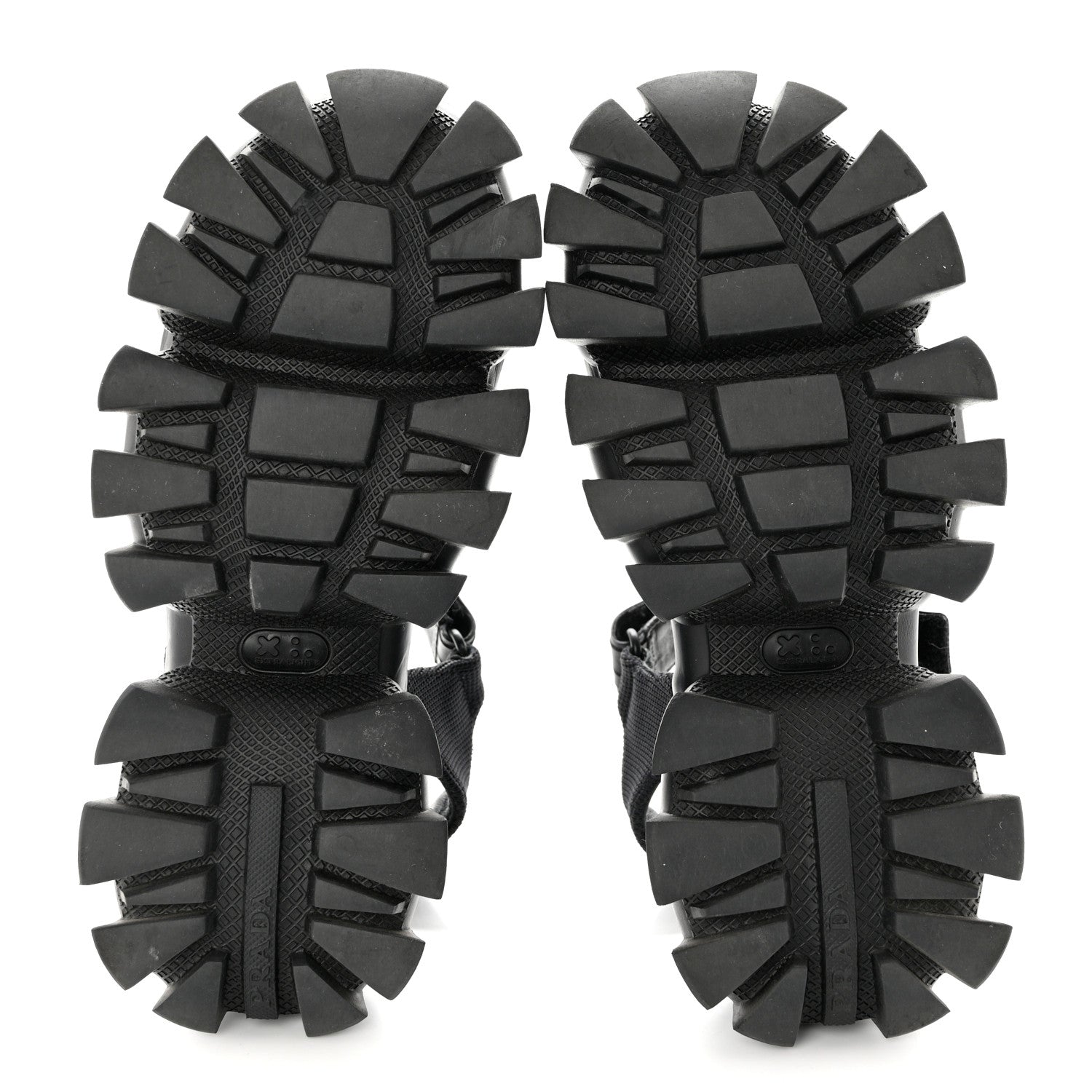 Prada Rubber Nylon Velcro Womens Cloudbust Thunder 50mm Sandals 37 Black 5 of 8