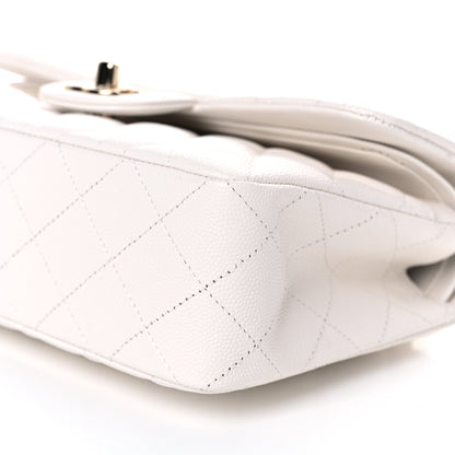 Chanel Caviar Quilted Small Double Flap White 9 of 10