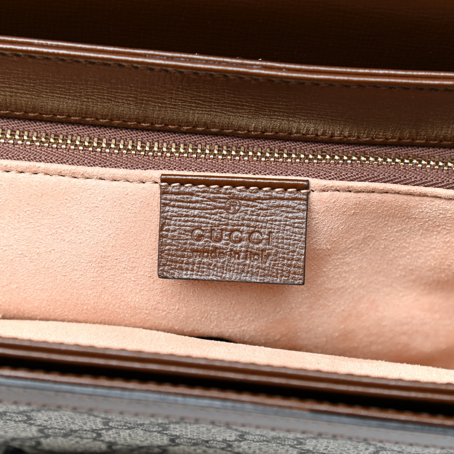 Gucci GG Supreme Monogram Horsebit 1955 Shoulder Bag Beige Brown Sugar 6 of 12