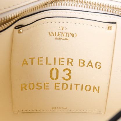 Valentino Garavani VALENTINO GARAVANI Nappa Atelier 03 Rose Edition Small Flap Crossbody Bag Ivory 7 of 13