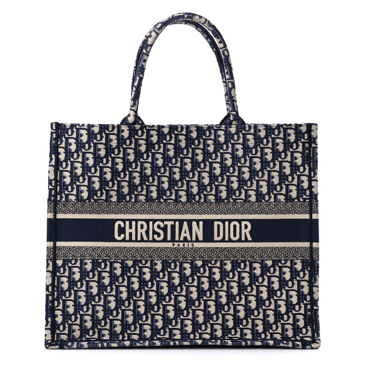 Oblique Large Book Tote Blue Multicolor