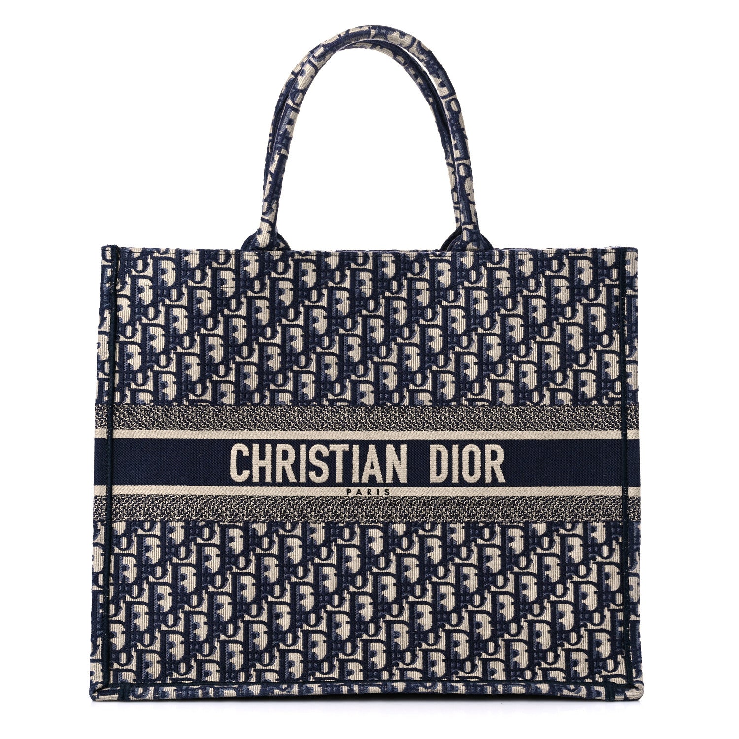 Christian Dior Oblique Large Book Tote Blue Multicolor 1 of 13