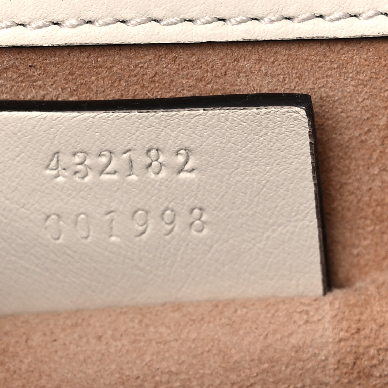 Gucci Calfskin Studded Small Padlock Shoulder Bag White 7 of 17