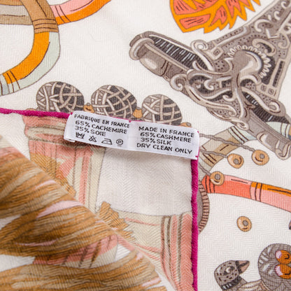 Hermes Cashmere Silk Au Fil Du Carre Shawl 140 8 of 8