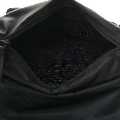 Prada Nylon New Vela Studded Messenger Bag Black 5 of 10