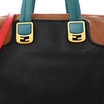 Fendi Calfskin Colorblock Large Chameleon Tote Biscotto 7 of 9