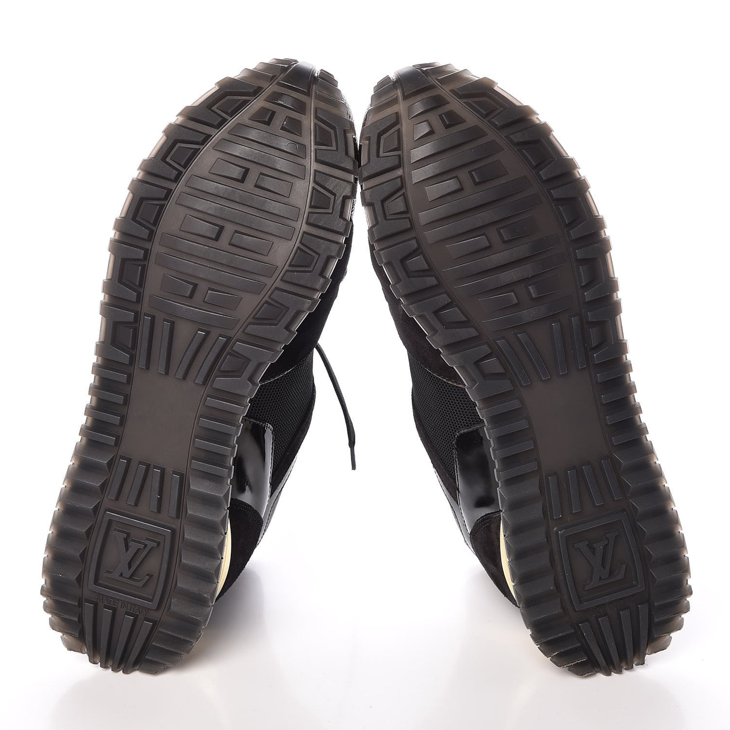 Suede Monogram Run Away Sneakers 38.5 Black