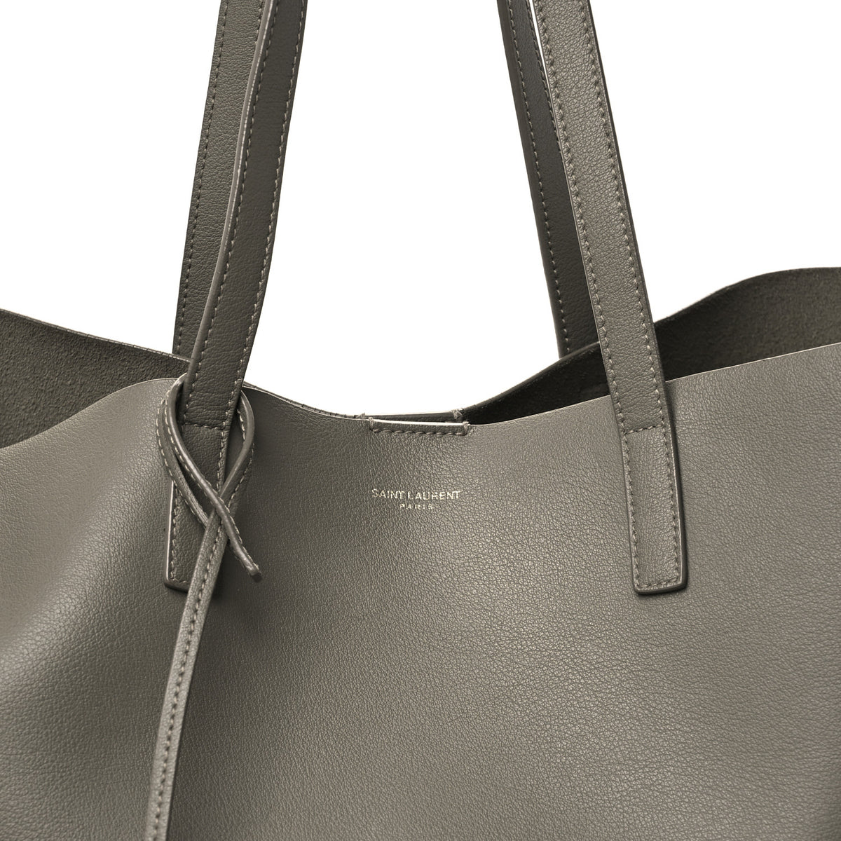 Calfskin Large Shopping Tote Kaki Militaire
