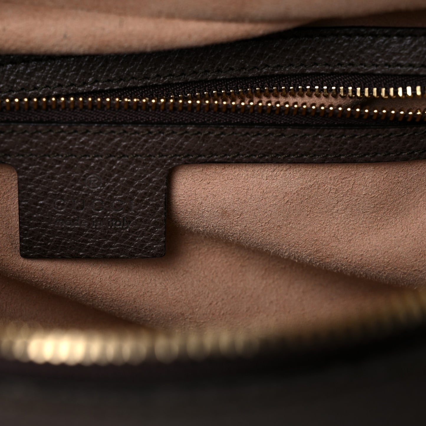 GG Supreme Web Small Ophidia Top Handle Shoulder Bag Brown