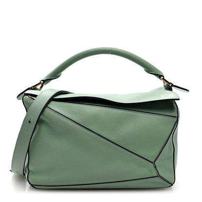 Loewe Calfskin Medium Puzzle Bag Sea Water Green 1 of 9