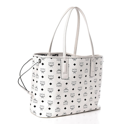MCM Visetos Medium Liz Reversible Shopper Tote White 7 of 18