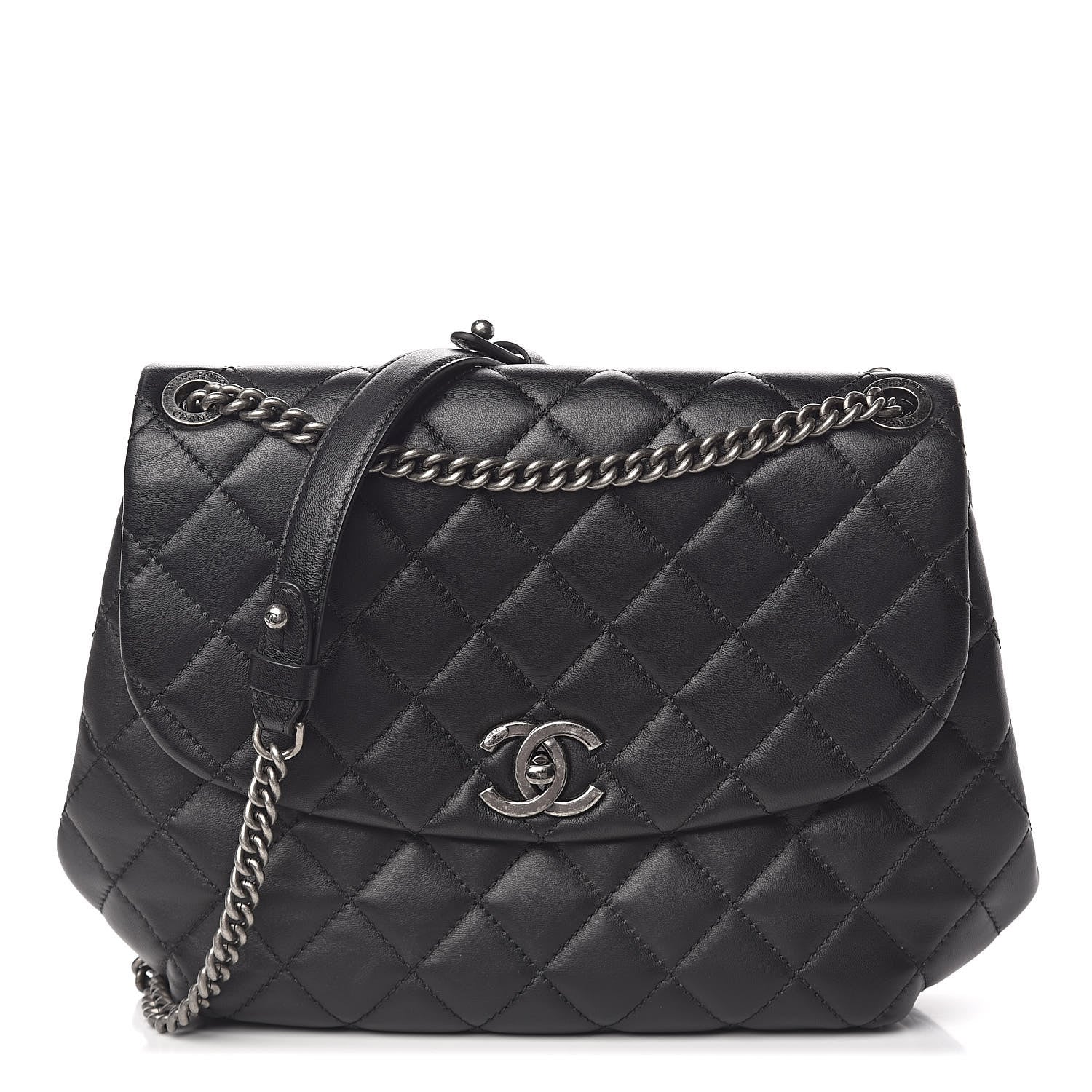 Chanel Lambskin Quilted Large Daily Supple Flap Black 1 of 12
