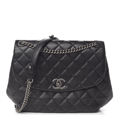 Chanel Lambskin Quilted Large Daily Supple Flap Black 1 of 12