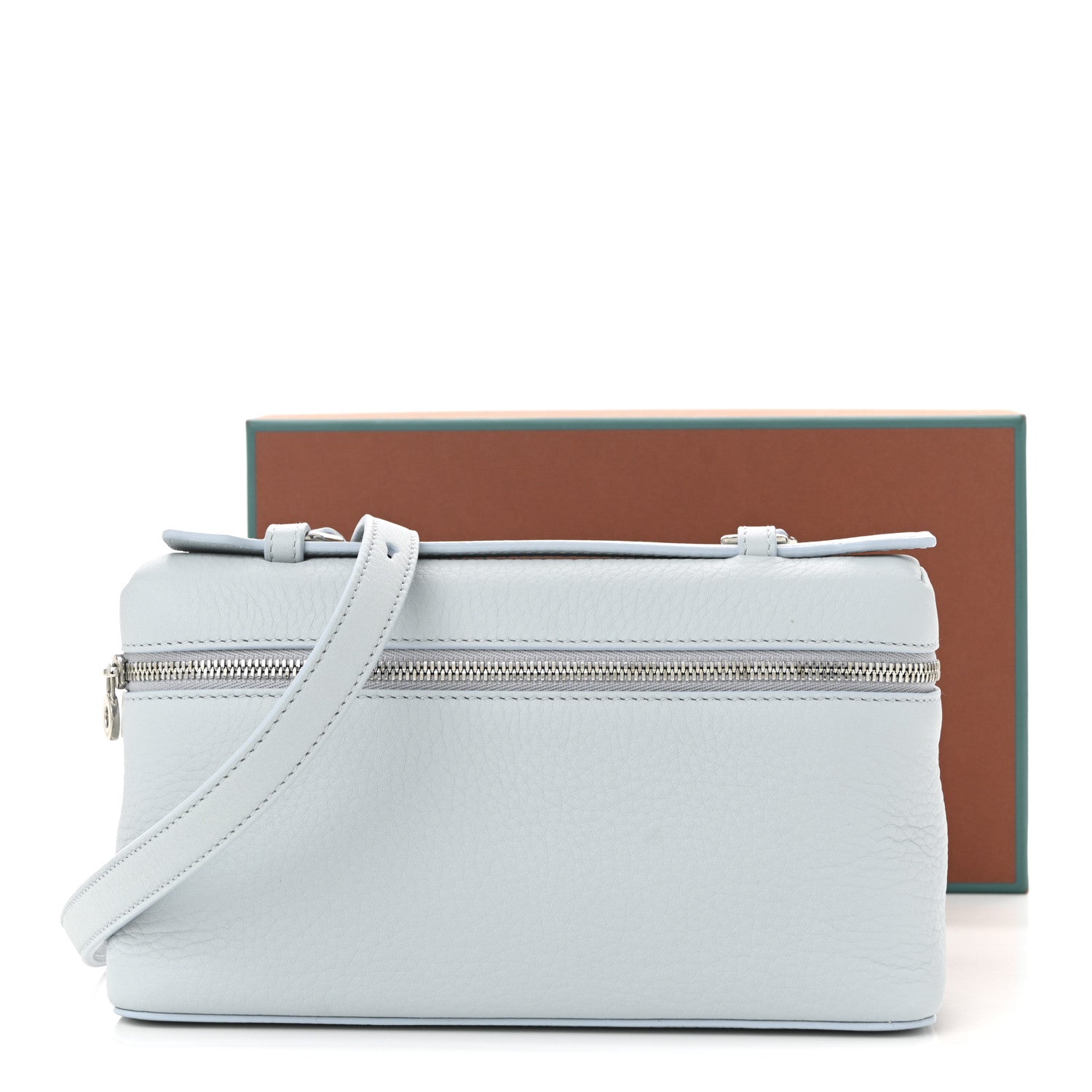 Loro Piana Grained Calfskin L19 Extra Pocket Pouch Minty Breeze