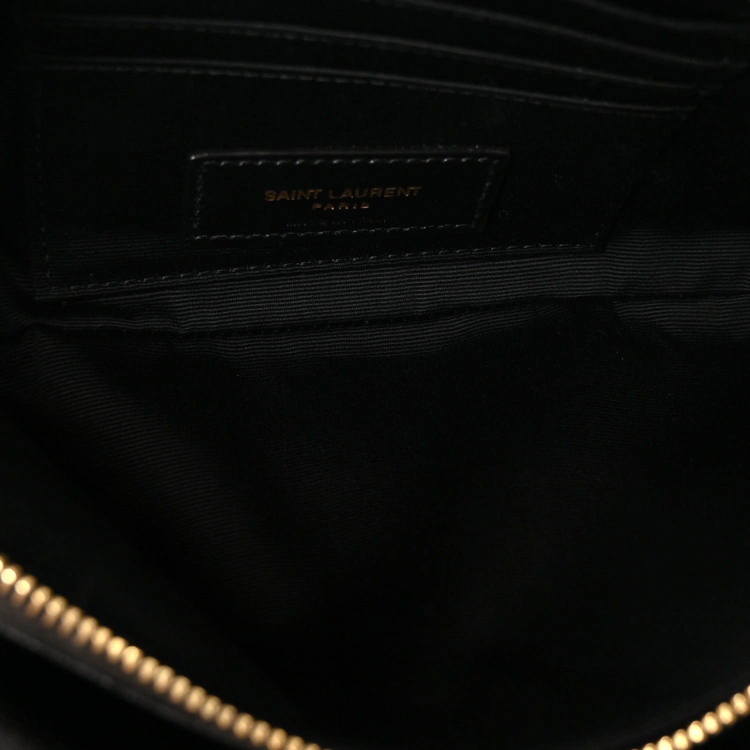 Saint Laurent Grained Lambskin Quilted Mini Becky Double Zip Bag Black 5 of 12