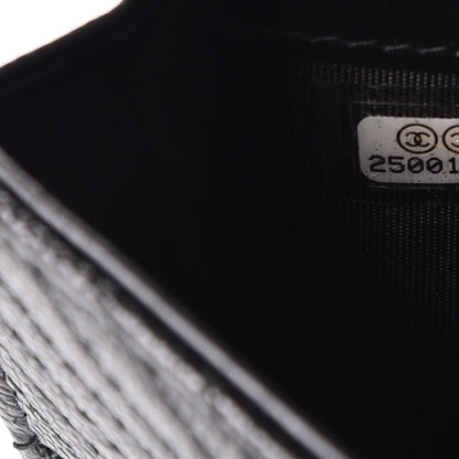 Chanel Caviar Chevron Quilted Medium Boy Flap Wallet Black 8 of 9