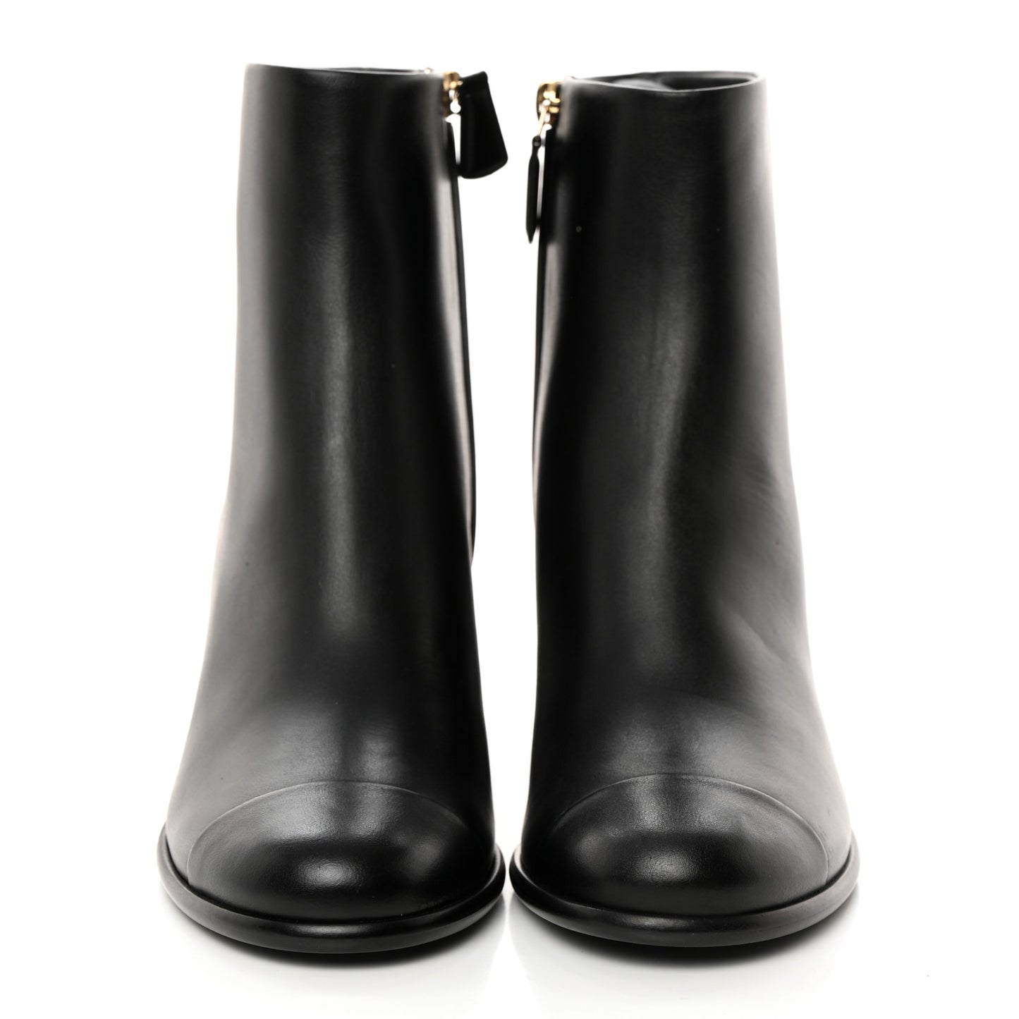Calfskin CC Ankle Boots 37 Black