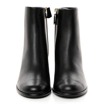 Chanel Calfskin CC Ankle Boots 37 Black 2 of 9