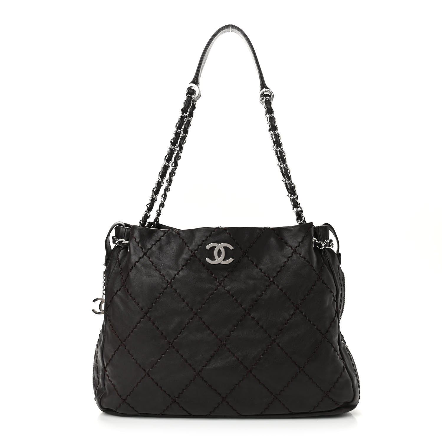 Chanel Calfskin Stitched Expandable Tote Brown 1 of 11