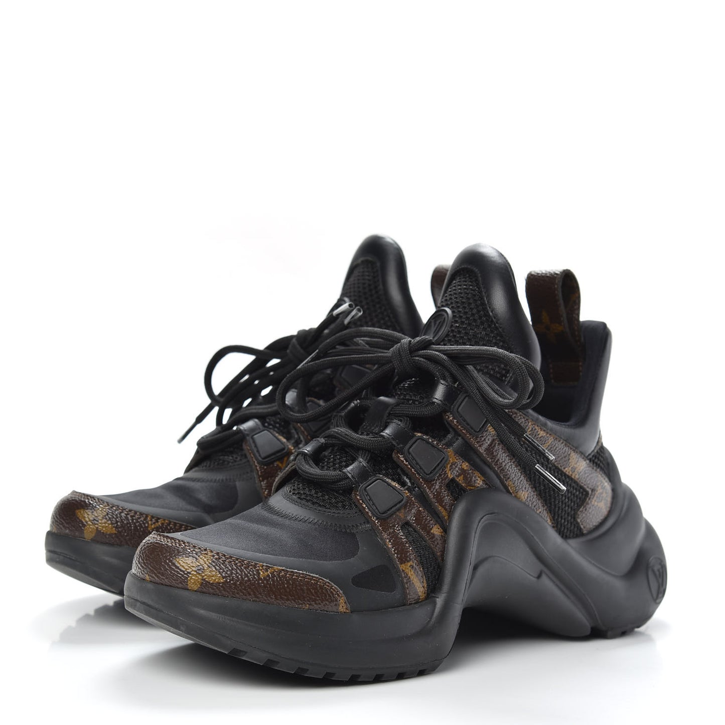 Calfskin Patent Monogram LV Archlight Sneakers 37 Black