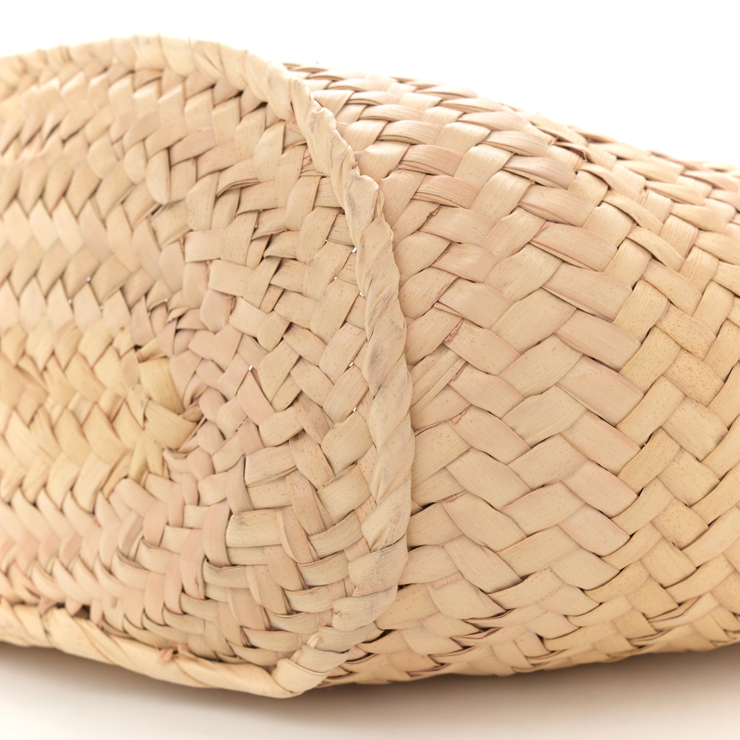 Raffia Medium Basket Tote Bag Natural Tan