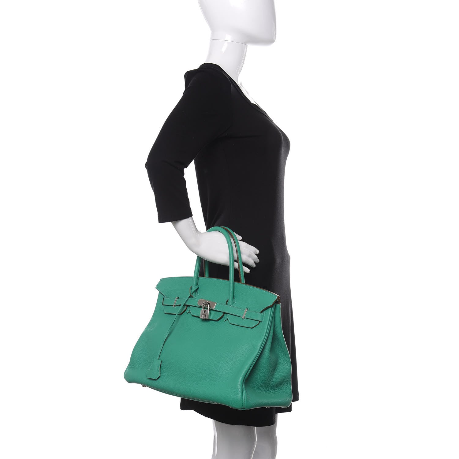 Hermes Taurillon Clemence Birkin 35 Menthe 2 of 14