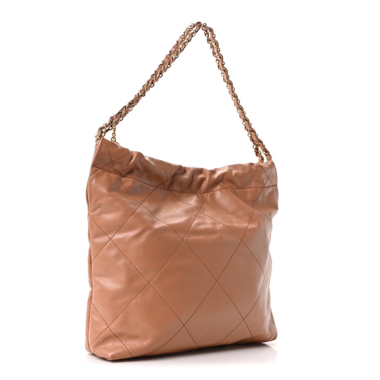 Chanel Shiny Calfskin Quilted Small Chanel 22 Beige 3 of 10