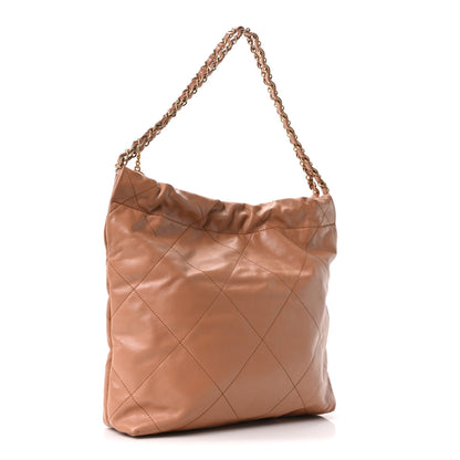 Chanel Shiny Calfskin Quilted Small Chanel 22 Beige 3 of 10