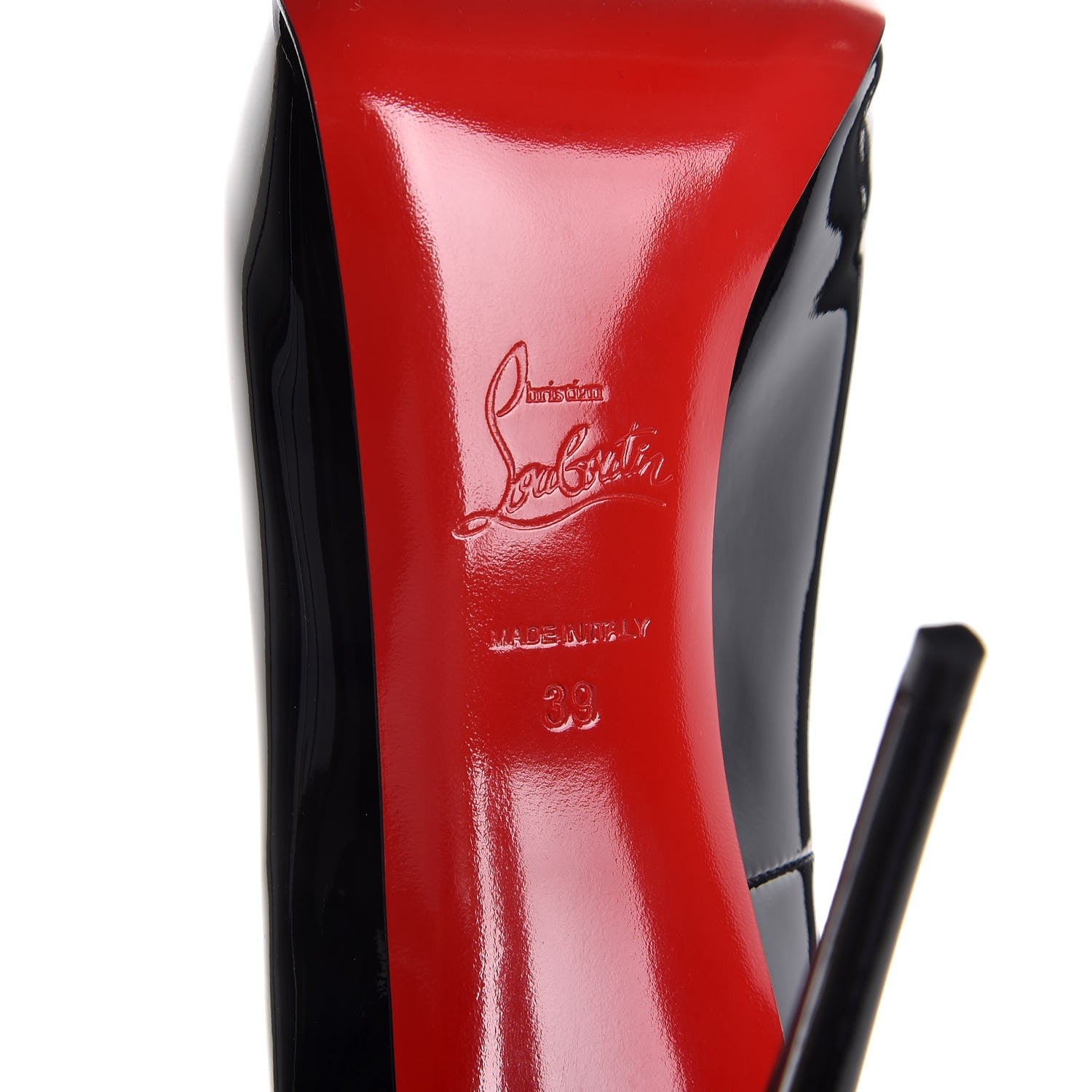 Christian Louboutin Patent New Very Prive 120 Pumps 39 Black Red 6 of 8