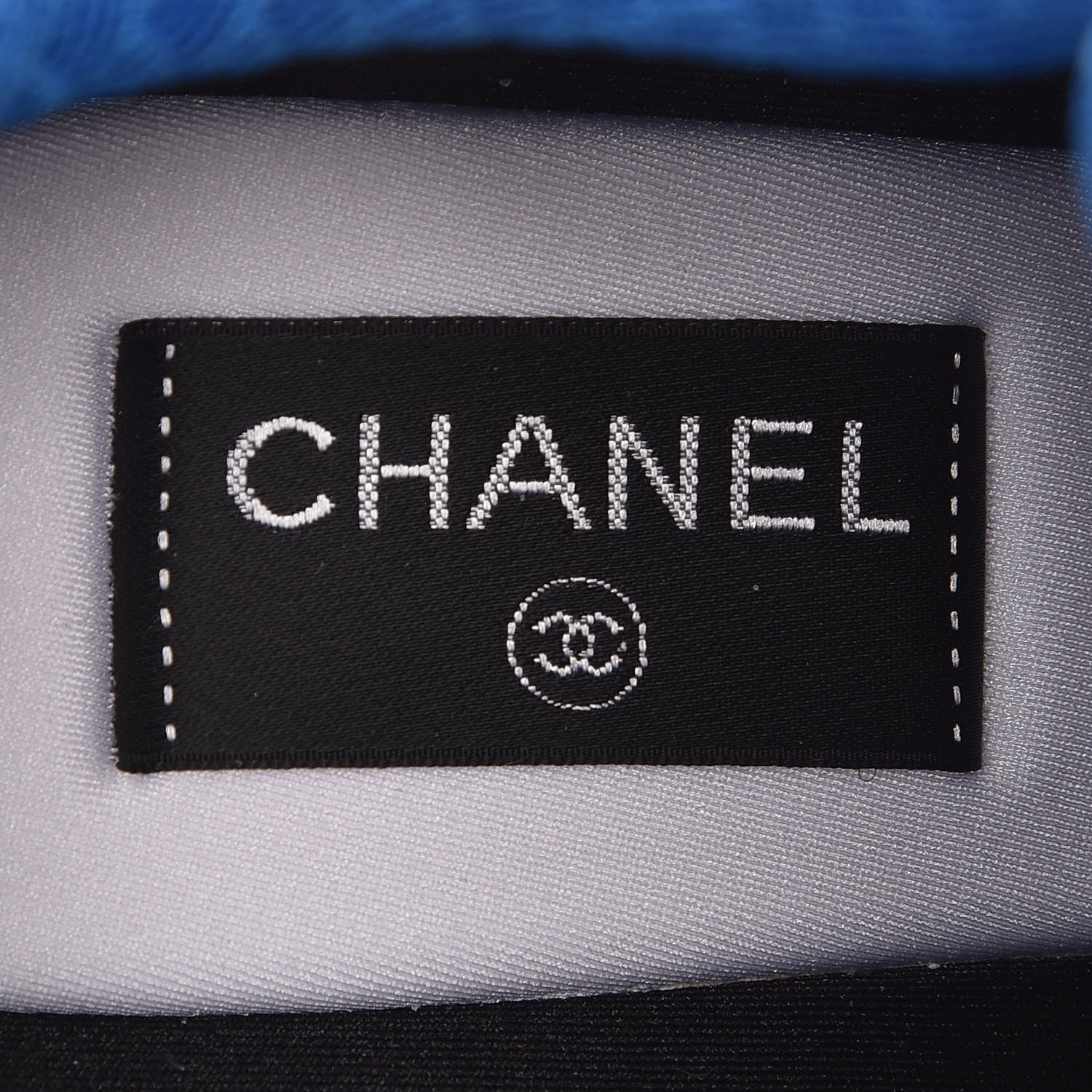 Chanel Calfskin Fabric Mens Sneakers 41 White Silver Fluo Blue 6 of 8