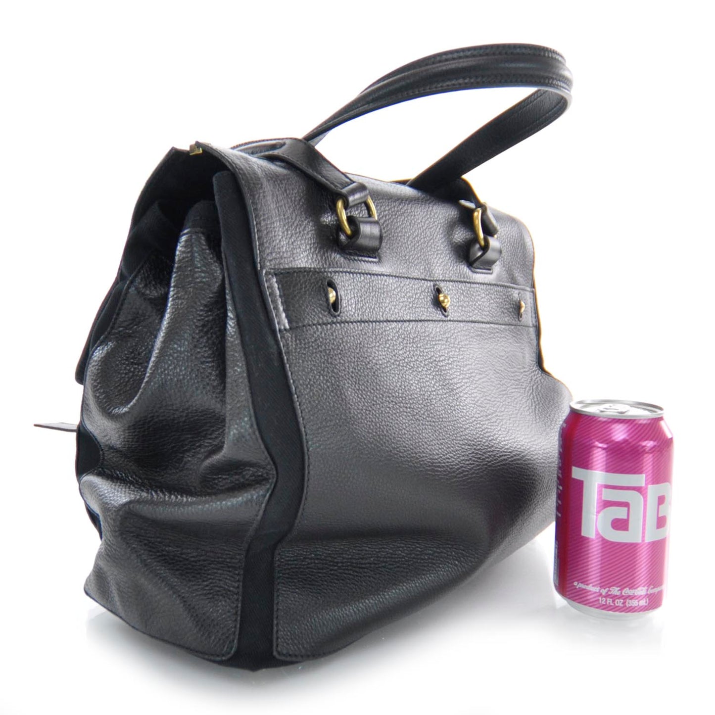 Leather Muse Two Zip Top Cabas Black