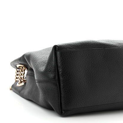 Gucci Pebbled Calfskin Medium Soho Chain Shoulder Bag Black 9 of 12