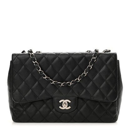 Chanel Caviar Quilted Jumbo Single Flap Black 1 of 14