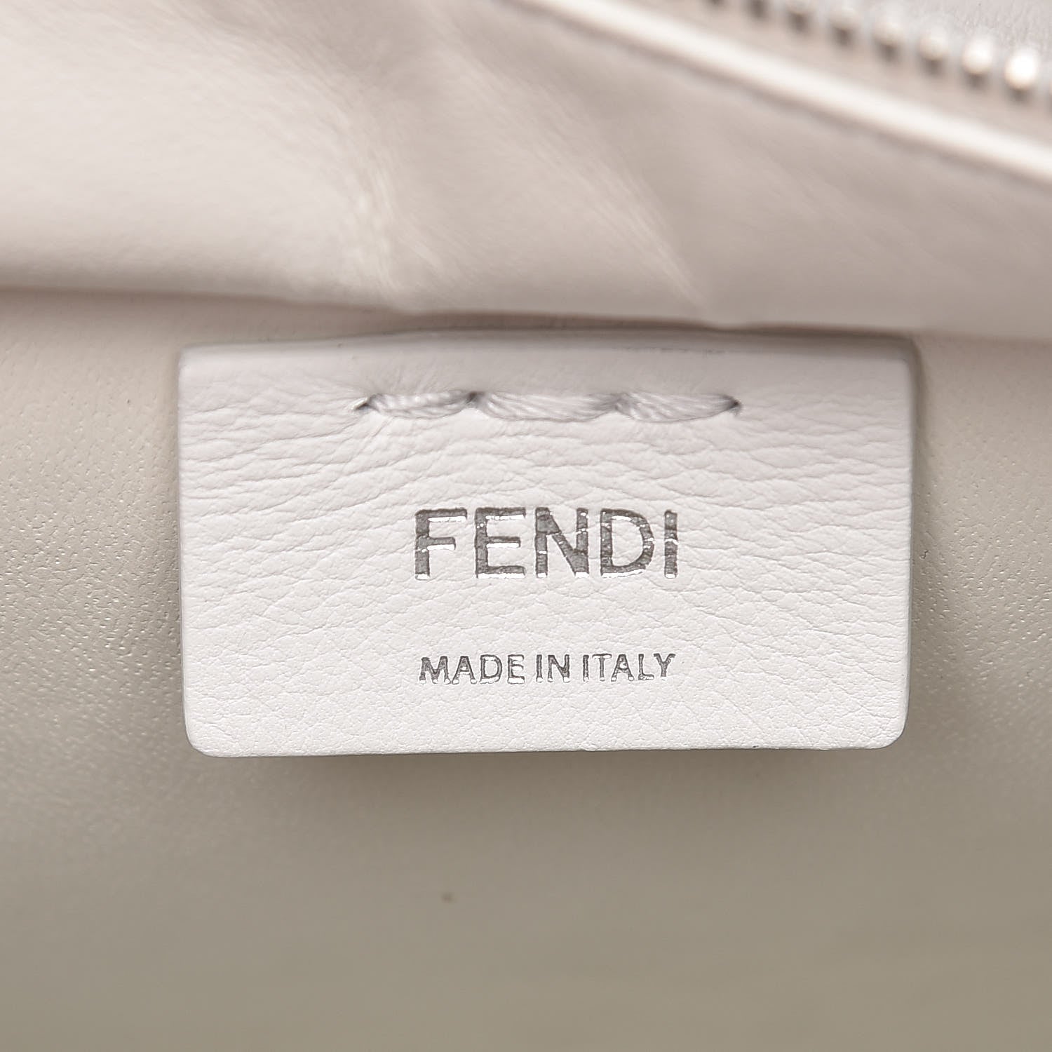 Fendi Vitello Dolce Scalloped Studded Mini 3Jours Tote White Ice Nuvola 7 of 13