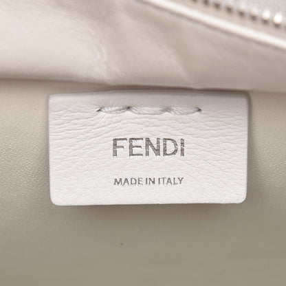 Fendi Vitello Dolce Scalloped Studded Mini 3Jours Tote White Ice Nuvola 7 of 13