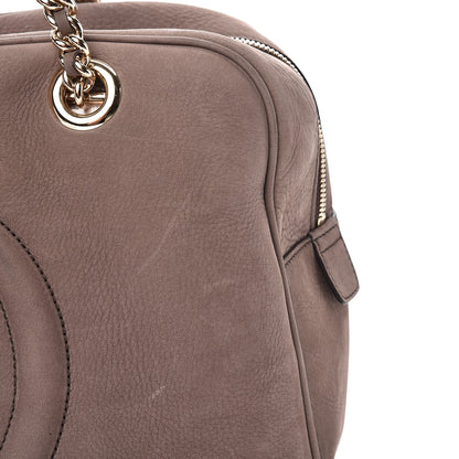 Gucci Vitello Range Medium Soho Bowler Grey Field 9 of 16