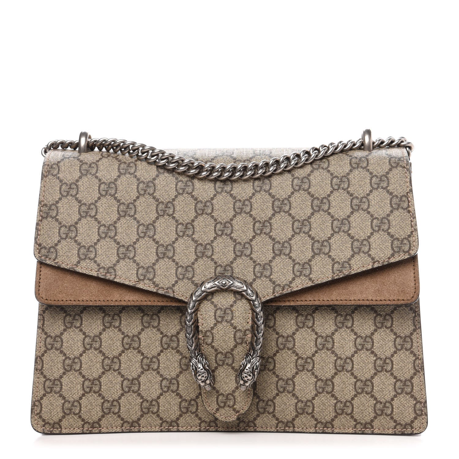 Gucci GG Supreme Monogram Medium Dionysus Shoulder Bag Taupe 1 of 12
