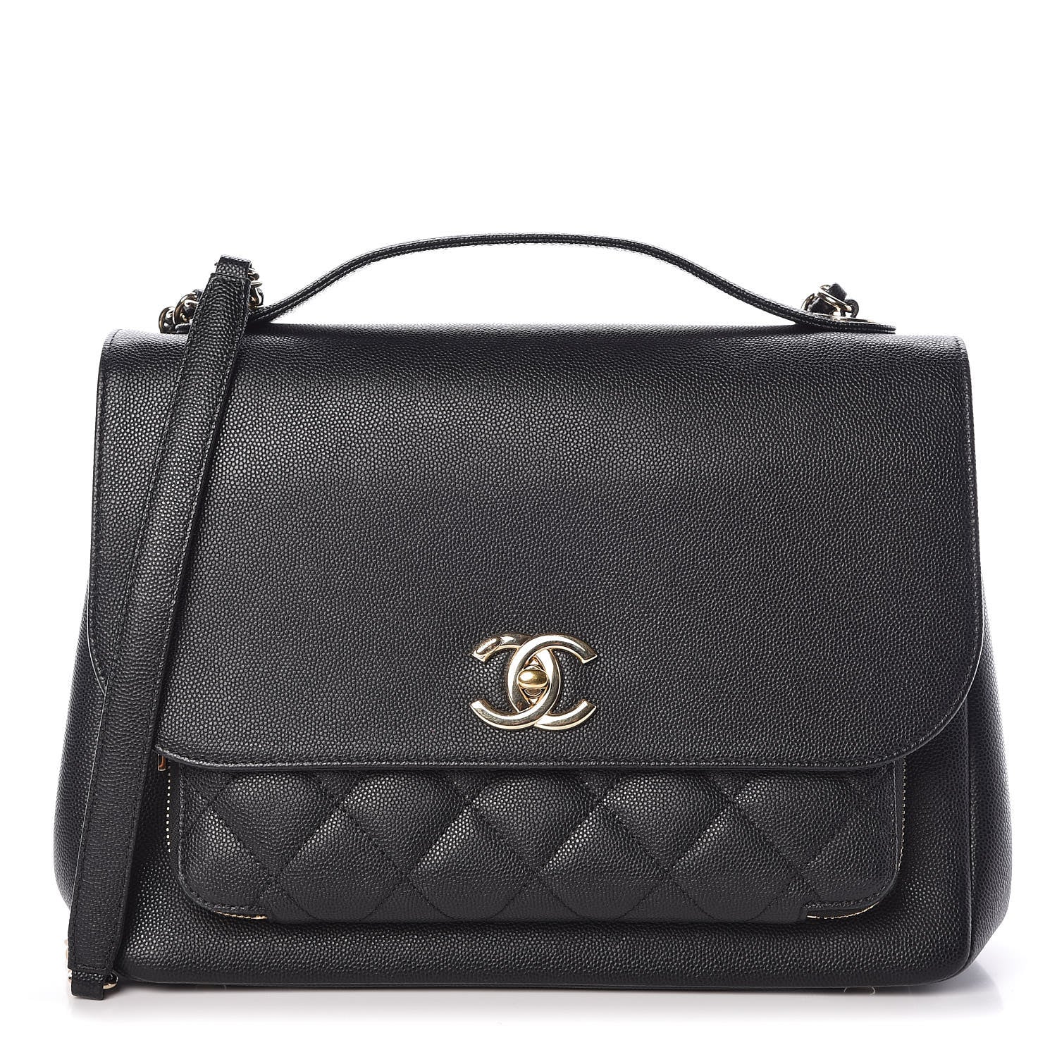 Chanel Caviar Quilted Large Business Affinity Flap Black 1 of 10