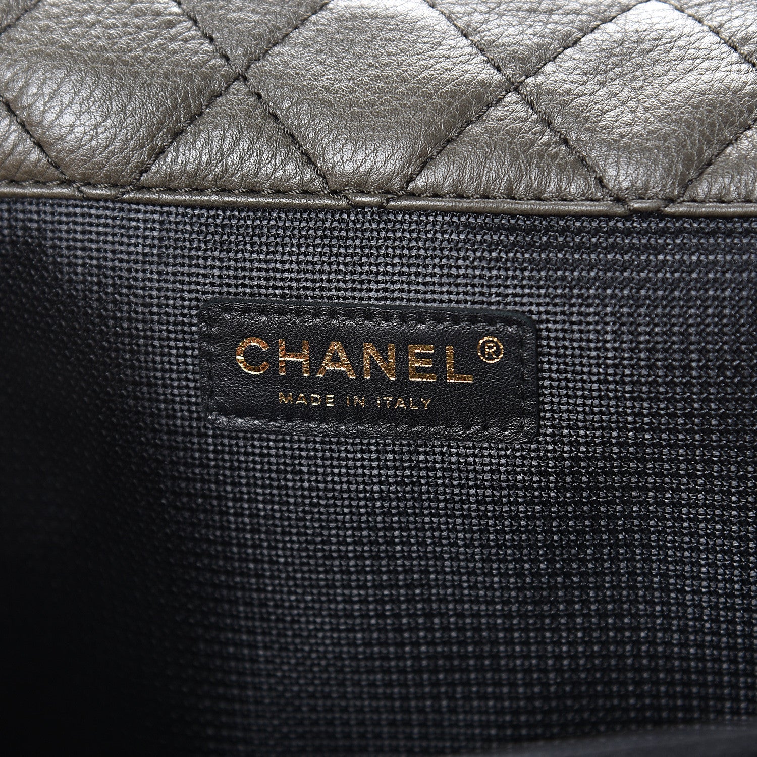 Chanel Metallized Calfskin Quilted XXL Travel Flap Bag Khaki 5 of 9