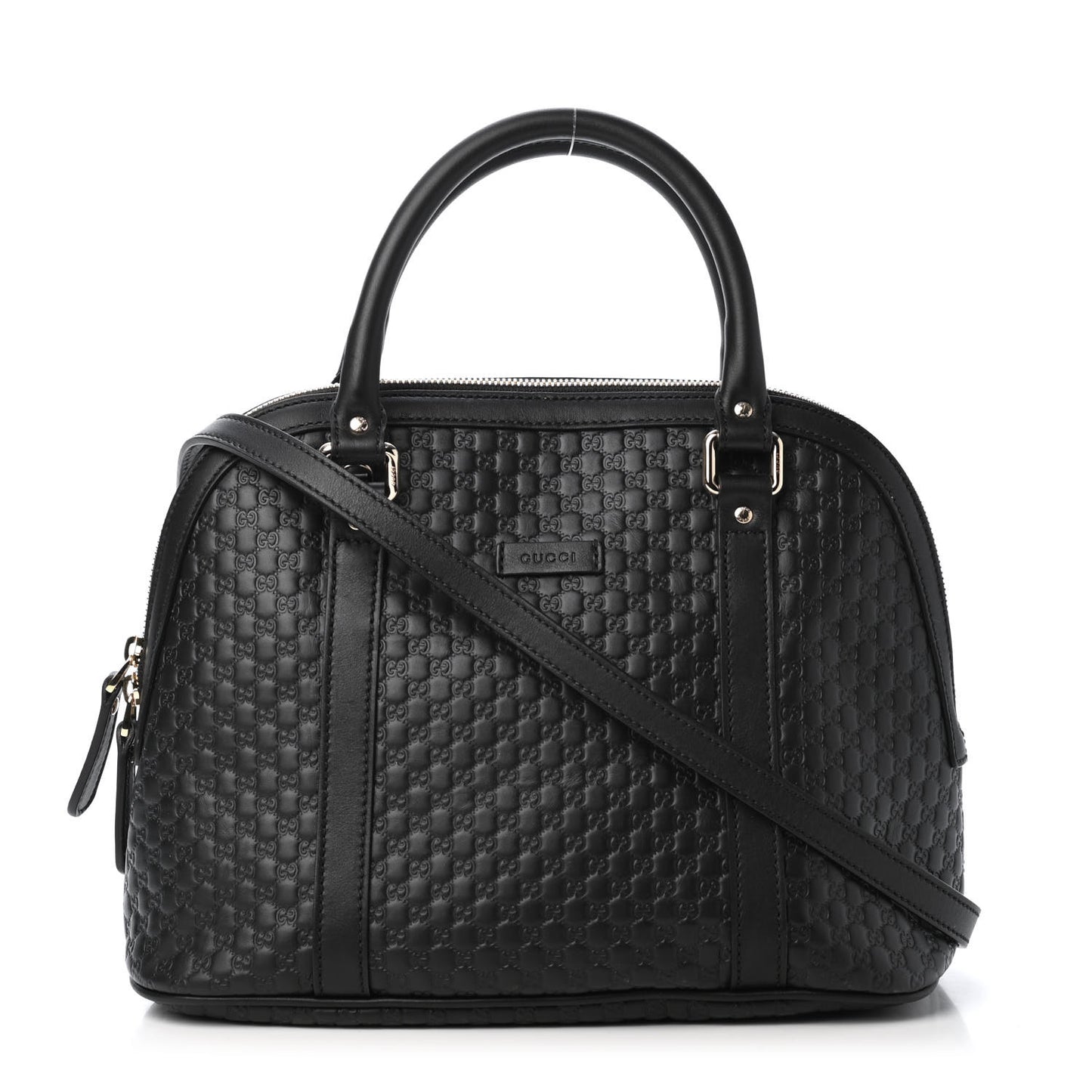 Microguccissima Medium Dome Bag Black