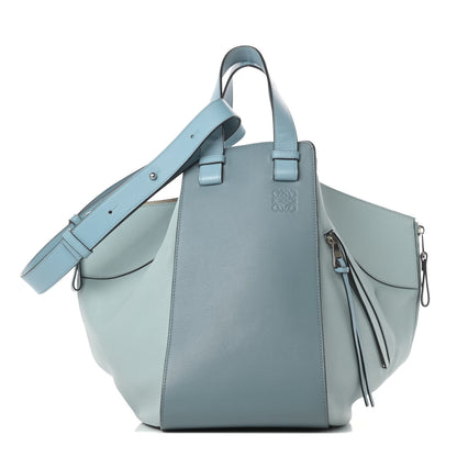 Loewe Calfskin Large Hammock Shoulder Bag Aqua Light Blue Stone 1 of 14