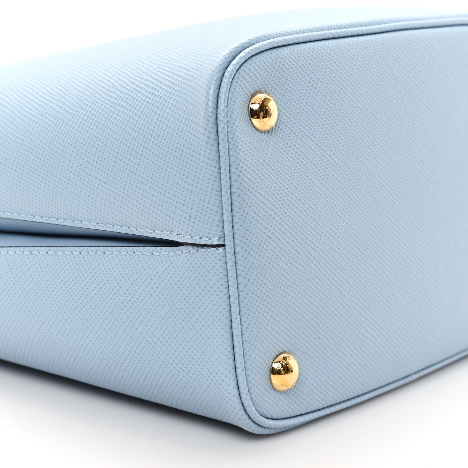 Prada Saffiano Cuir Calfskin Medium Panier Bucket Bag Astrale Blue 8 of 9