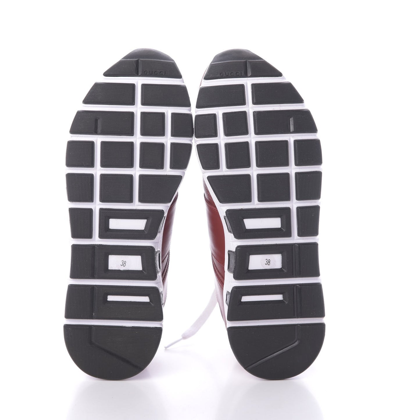 Calfskin Womens Interlocking G Sneakers 38 Red