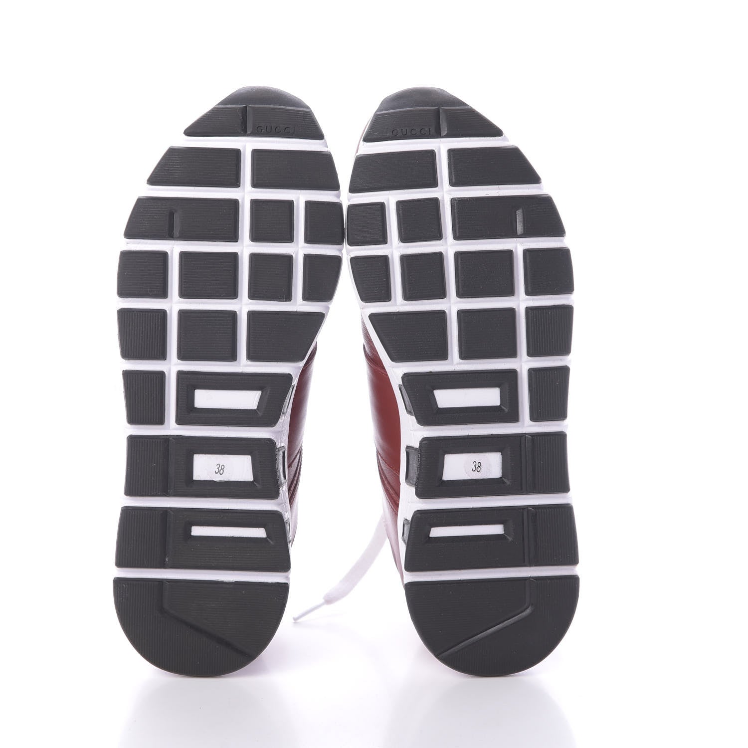 Gucci Calfskin Womens Interlocking G Sneakers 38 Red 7 of 11