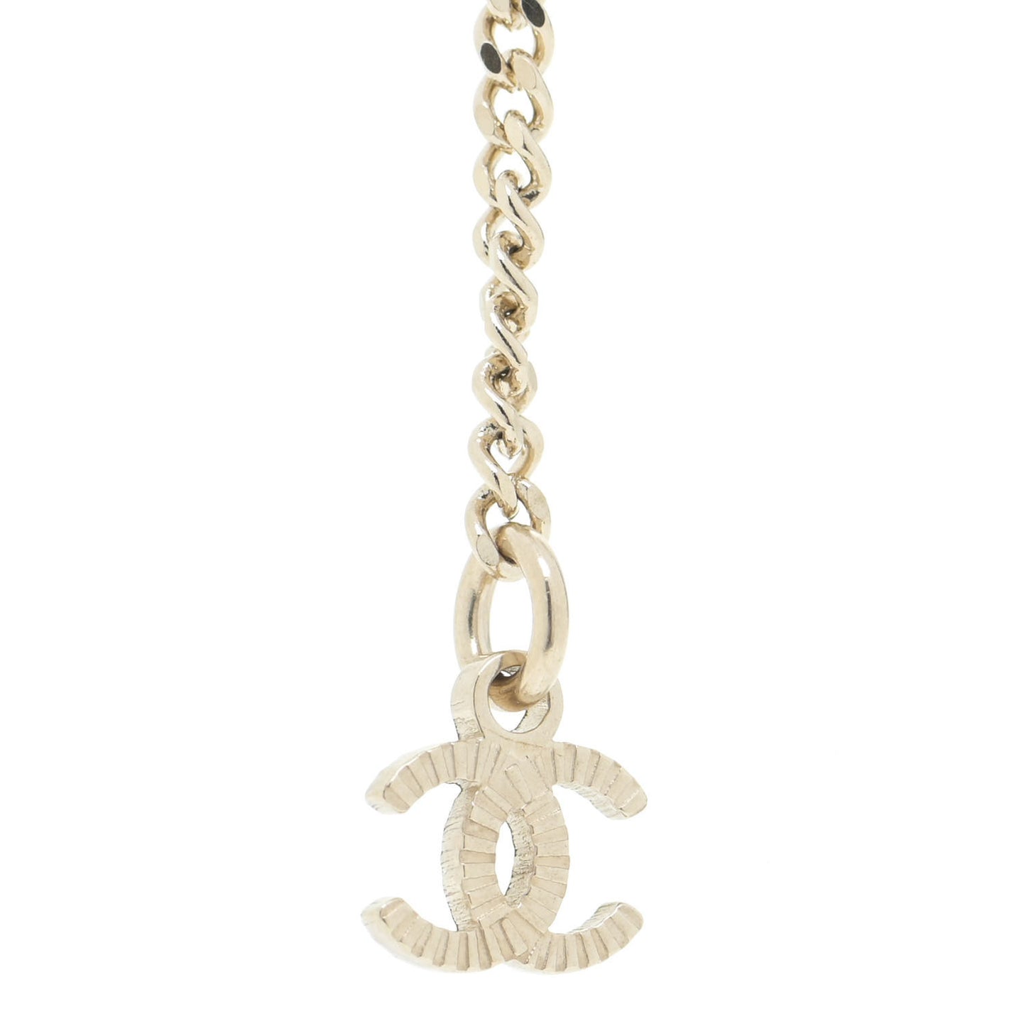 Crystal CC Multi Strand Chain Necklace Gold