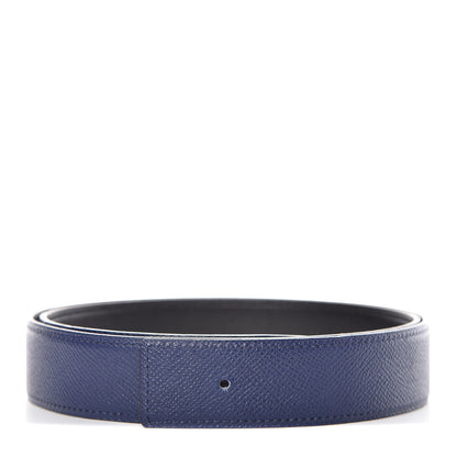 Hermes Swift Epsom 32mm Reversible Belt Strap 90 Black Bleu Saphir 1 of 6
